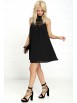 ASANA BLACK LACE SWING DRESS